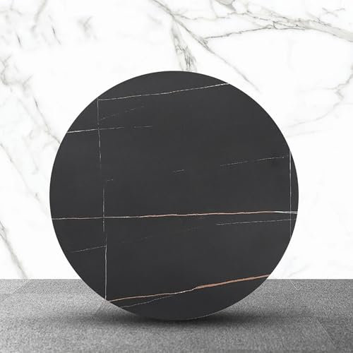 Plato Giratorio Redondo para Servir,Plato Giratorio De Cocina De Mármol Antideslizante De 12 Mm De Grosor con Base Silenciosa,Bandeja Giratoria Grande para Servir,para Mesa Giratoria De Comedor