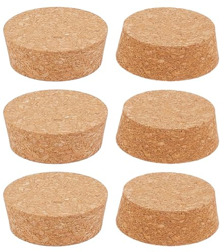 GOMAKERER 6 Stück Korkstopfen Für Flaschen, 5.35-6x2.05cm Konische Korken Ersatzkorken Getränkeverschlüsse Weinflaschenkorken Deckel Für Die Weinherstellung Craft Beer Bottle