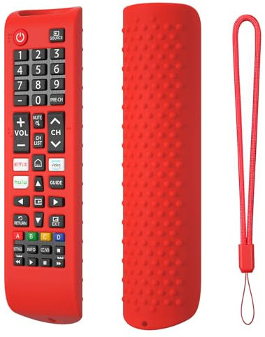 Custodia protettiva in silicone Smart TV per Samsung Custodia antiurto telecomando per Samsung BN59-01315A BN59-01315B BN59-01315E BN59-01315L (Rosso)