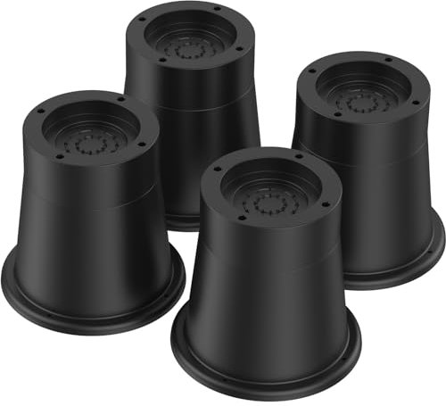 PandaHug 4 rialzi rotondi per letto, 8,4 cm, alzate per sedie, resistenti, supportano fino a 2.721,6 kg, in gomma, per divano, scrivania, divano, tavolo, libreria