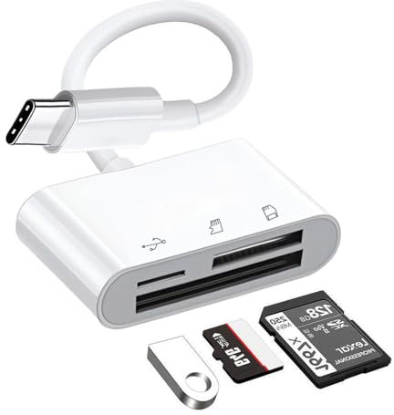 SD Kartenleser Speicherkartenleser High Speed USB 2-in-1 Speicherkartenleser Adapter Kamera Card Viewer mit SD & TF Kartensteckplätzen, Plug & Play