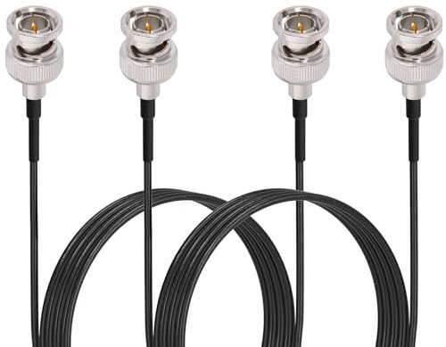 Superbat Cavo SDI 3G HD 1m Cavo SDI Sottile RG179 (Nero) Patch BNC Maschio a Maschio 75 ohms Per Analizzatore Oscilloscopio Telecamere HD-SDI Audio Video Camera(2 pezzi)