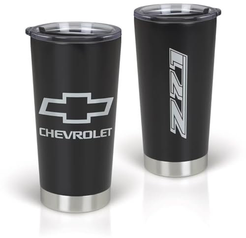 SR1 Performance Chevrolet Z71 Edelstahl-Becher mit Deckel, 590 ml, Chevy Trucks, offizielles Lizenzprodukt von GM