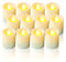 Bougie Chauffe Plat LED, Bougie LED Flamme Vacillante, Durée de Combustion de plus de 100 heures, Fausse Bougie, pour Décorations de Vacances et Mariages(Lot de 12 pièces)