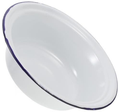 Alipis Große Emaille-rührschüssel Runde Schüssel Zum Kochen Große Tiefe Rührschüssel Retro-emaille-becken Für Den Haushalt Emaillegeschirr