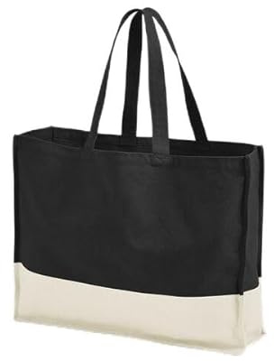 Westford Mill EarthAware Kontrast-Einkaufstasche – Tragetaschen für Damen und Herren, Schwimmtasche, Reisetasche, Turnbeutel, Kabinentasche, Reiseutensilien, Yogatasche, Strandtasche – 100%