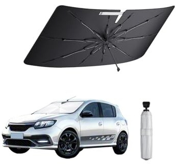 ASZSK Parasol Parabrisas para Dacia Duster 2018-2025 | VW T-Cross 2019-2024, Modelo actualizado con Bolsa de Almacenamiento, Bloqueo UV