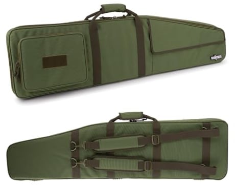 Winter Guncases 1982 Waffentasche 110-130 cm - gepolsterte Gewehrtasche mit verstellbarem Befestigungssystem, abschließbare Langwaffentasche, wasserabweisend, mit Rucksackgurten, Dokumentenfach