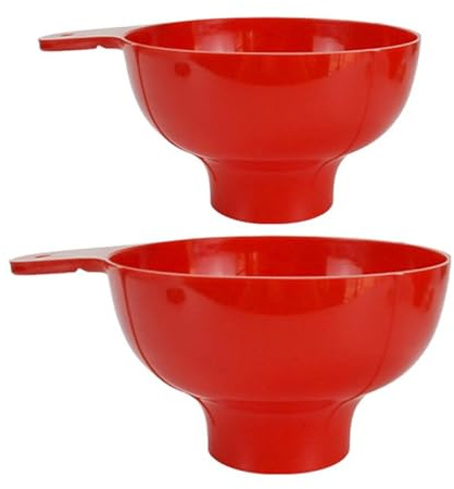 TOPPERFUN 2 piezas de embudo de boca ancha de plástico de boca ancha para el llenado de botellas embudo de cocina multifuncional fácil de limpiar y almacenar líquidos y