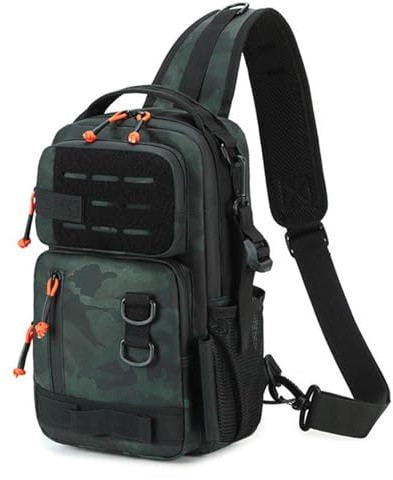 Generisch Fishing Backpack, Sling Bag, Waterproof Portable Gear Carrier with Fish Storage Wraps, Shore, Surf, and Travel Use, Perfect for Professionals, Beginners, Bass 7.87 X 3.94 X 11.81in