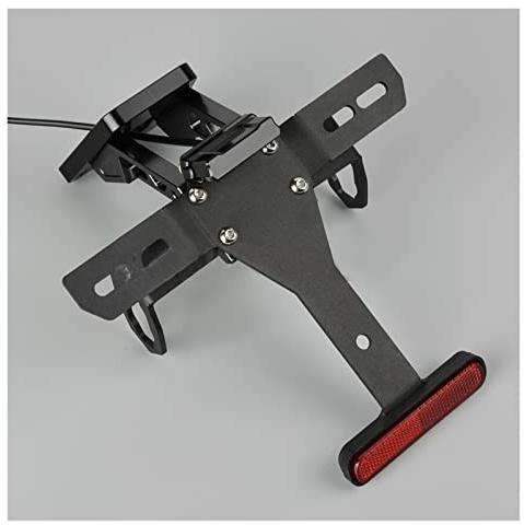 Number plate Accessories License Plate Holder Motorcycle Fender Eliminator Tail Number Plate Bracket Accessories For Kawasaki Z900 2017-2022 2018 2019 2020 2021(Black- Silver)