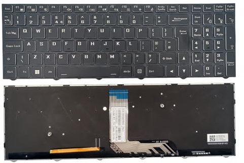 LWDOZMD UK US RU FR Spanien Türkei Beleuchtete Tastatur für Monster für Abra A7 V12 V13 A5 V16 V17.1 .2 .3 .4 .5 Französisch AZERTY Gaming-Laptop(UK Backlit)