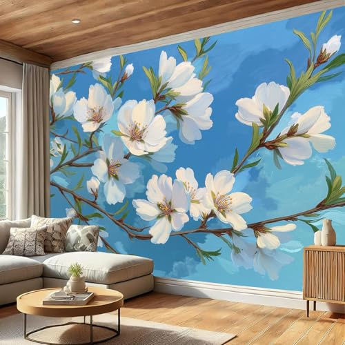 DLERFLOVR Wall Mural Wallpaper 400x280cm Photo Wallpaper Fantasy Flowers Poster Picture Romantic Roses Wall Covering for Bedroom, Living Room, TV Backdrop, Black