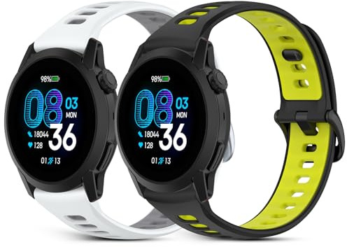 CHULN 2 Piezas Correas de Silicona Compatible con Coros Pace 4/ Pace 3/Pace Pro/Apex 2 Pro/Apex Pro/Apex 46mm/Apex 4 42mm, Ajustable Accesorio de Reloj de Repuesto para Smartwatch.