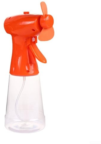 Posheliox Handheld Misting Fan,500ml Water Spray Cooling,Portable Travel Gadget for Summer Outdoor Camping Beach Sports Activities Blue Green Pink Orange(Orange)
