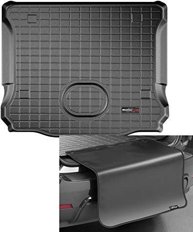 WeatherTech Kofferraumwanne +Stoßstangenschutz passend für Jeep Wrangler Unlimited JK (Siehe Hinweis) 2015-18 Schwarz CargoLiner