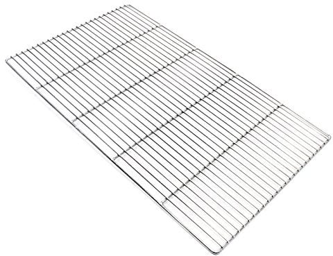 Wiltec Parrilla barbacoa 67x40 cm rectangular plancha asadero acero Inoxidable universal