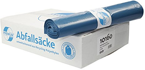 120 L Müllsäcke DEISS PREMIUM blau - 50 Stück - extra stark