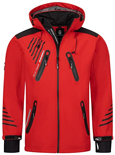 Rock Creek Softshelljacke Herren Outdoor Windbreaker H-140 | Wasserabweisende Übergangsbekleidung, funktionale Wanderjacke für Männer, Camping, Freizeit und wechselhaftes Wetter