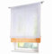 1 Stück Raffrollo mit Tunnelzug Bändchenrollo Voile Transparent Vorhang (BxH 140x155cm, Orange)