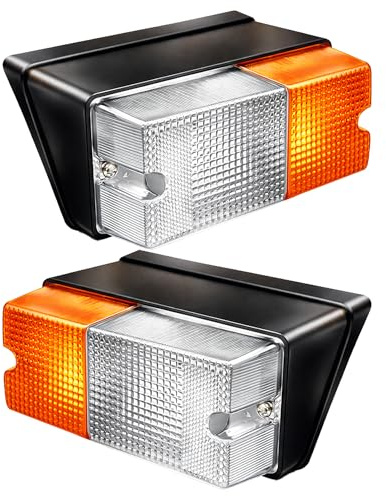 APSMOTIV Front Flasher Tractor Indicator Lights Assembly Set for Farmtrac Tractor Sonalika and Deutz Fahr Tractor set with 12v bulb Tractor parts lights tractor lights