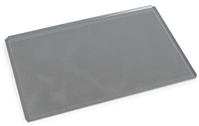 Silicon-Tech Teglia da Forno Forata in Alluminio 60 x 40 Rivestimento Professionale Antiaderente Elasfood Ideale per Pane e Dolci Foro 2 Passo 3,5