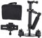 Stabilizzatore manuale, lega di alluminio con viti da 1/4 di pollice, vista panoramica a 360 ° per smartphone, fotocamere fino a 2 kg, altezza regolabile: 30,5–40 cm