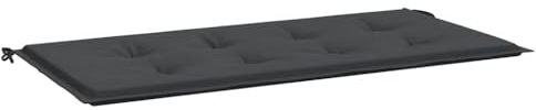 vidaXL Gartenbankauflage, Bankauflage Sitzkissen Outdoor, Polsterauflage Auflage für Gartenbank, Bankpolster Bankkissen, Schwarz 120x50x4cm Oxford-Gewebe