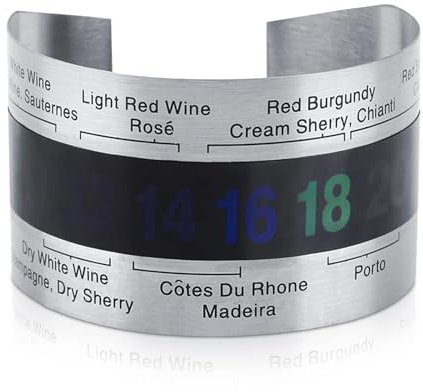 Thermomètre à vin, Thermomètre pour Bouteille de Vin,LCD à vin Bouteille Bière, thermomètre à bouteille température de la bière bracelet capteur pour thermomètres à bière et à vin