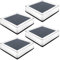 ILIKEPOW Luces solares para exteriores, para postes, cubiertas, vallas, patios, jardines, estanques, piscinas, iluminación impermeable, temperatura de color ajustable, 4 piezas, 3000 K, 4000 K, 6000 K