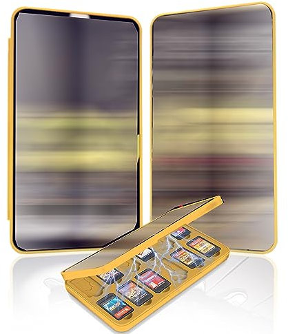 BAYINBROOK Nintendo Switch Game Card Case, Nintendo Switch Game Card Storage Box with Dynamic 3D Pattern Portable for 24 Nintendo Switch Games Cards and 24 TF Cards (Pika)