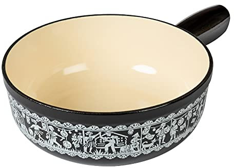 Kuhn Rikon Induktion Caquelon, Gusseisen, Schwarz, 20 cm