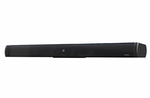 Roxel RSB500 Barra de sonido todo en uno para TV de 120 vatios con barra de sonido de 2.1 canales con subwoofer integrado, cable óptico y control remoto incluidos, conexión múltiple compatible