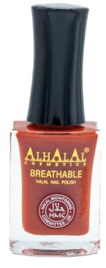 Halal Nail Polish - Nail Varnish Polish Soak Off Gel Nail Paint Art Polish - Water Permeable Red White Nail Enamel- Glossy Halal Gel Nail Polish Vegan and Cruelty-Free (AL-168AYAT)