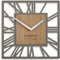 FLEXISTYLE Wanduhr ohne tickgeräusche modern LOFT Piccolo Square 30cm Wohnzimmer Badezimmer (Grau Eiche), z219n