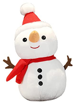 Sharplace Weihnachtsplüschtiere Schneemann Plüschpuppe Kuscheltier Schneemann Plüschtier für Jungen Mädchen Weihnachtsdekorationen Zuhause, Büro, Autoverzierung, 22CM
