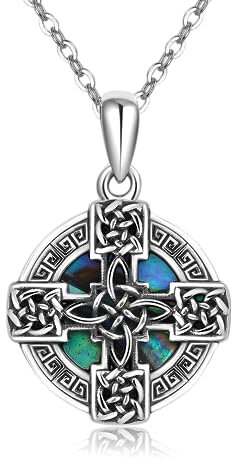 CUPENDA Keltischer Knoten Kreuzen Urnenketten für Asche Sterling Silber Keltisch irisch Einäscherung Urne Anhänger Denkmal Andenken Schmuck für Asche