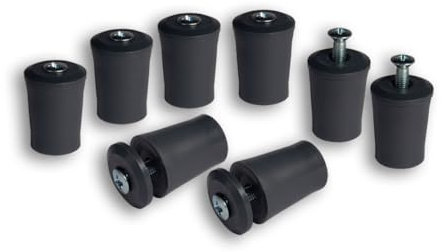8 x INOVATEC Anschlagstopper 28 mm anthrazit für Rollladen Rolladenstopper Anschlagpuffer Fenstersicherung