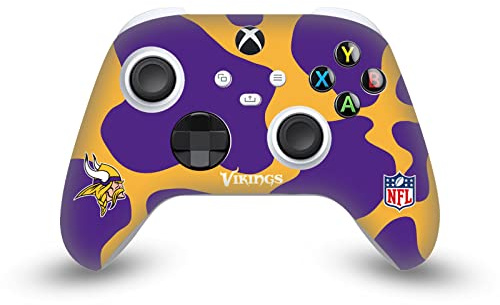 Head Case Designs Offizielle NFL Kuh Minnesota Vikings Vinyl Haut Gaming Aufkleber Abziehbild Abdeckung kompatibel mit Xbox Series X/S Controller