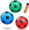 Dilabnda Mini Colorful Soccer Balls Football for Kids Toddlers, 6'' Indoor Soft Replacement Rubber Balls, Beach Pool Sports Playground Balls for Toddlers Babys (3PCS)