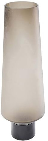 Kare Jarrón de diseño Noble Ring Mate, marrón, jarrón Decorativo, Recipiente para Flores, jarrón de Mesa, 40 cm