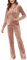 MessBebe Tute da Donna Tuta Sportiva in Velluto con Cappuccio Felpa con Cappuccio Set Ginnastica Sportivo Tuta Sportiva da Jogging Casual 2 Pezzi Ginnastica Tuta Manica Lunga Rosa Polverosa XL
