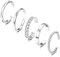 Adramata 5 Stück Ringe Set für Frauen - 14 Karat Vergoldete Knöchel Ringe für Damen, Stapelbare Silber/Gold, Einfache Plain Band, Verstellbare, S