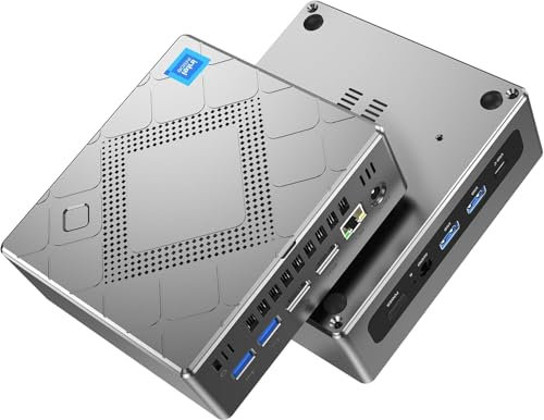 NiPoGi CK10 Mini PC Ιntel Core i5-12450H (up to 4,40 GHz),16GB DDR4 (3200MHz Dual Channel) 512GB NVMe SSD Mini Computer WiFi 6 Triple Display 4K,2x HDMI+VGA Small PC,Home/Office/Busniss Micro PC