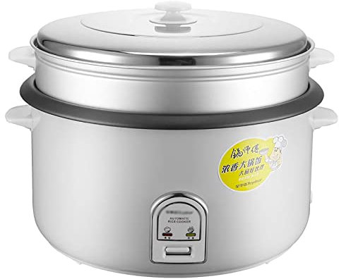 Olla Arrocera Y Vaporera 12L De Gran Capacidad Interior Antiadherente De Cristal Negro Espesado Para Uso Doméstico Y Comercial Para 15~25 Personas Olla Arrocera