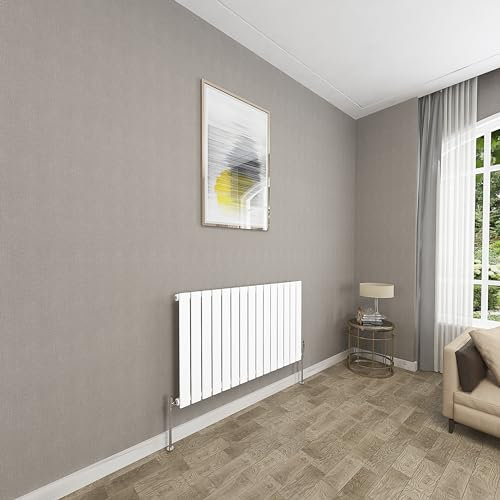 Sky bathroom | 600x1020mm Horizontal Designer Radiators White Flat Panel Single Panel Central Heating Radiator
