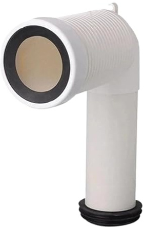 Offset Toilet WC Misaligned Pan Connector Shifter Bowl Smooth Soil Pipe Eccentric Drain Nozzle Replacement, D 37cm