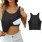 Damen Weste Lang Unterhemd Mit Integriertem BH - Tanktop Ärmelloses Shirt Spaghettiträger Sale