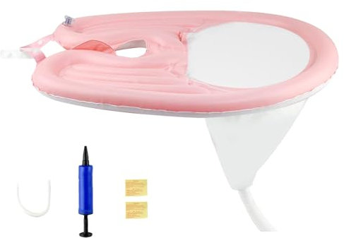 Haarwaschbecken für bettlägerige, Aufblasbares Haarwaschbecken, AolKee haare waschen im bett, Tragbare Haarwaschbecken, Haarwaschhilfen für Ältere, Behinderte, Schwangere Rosa