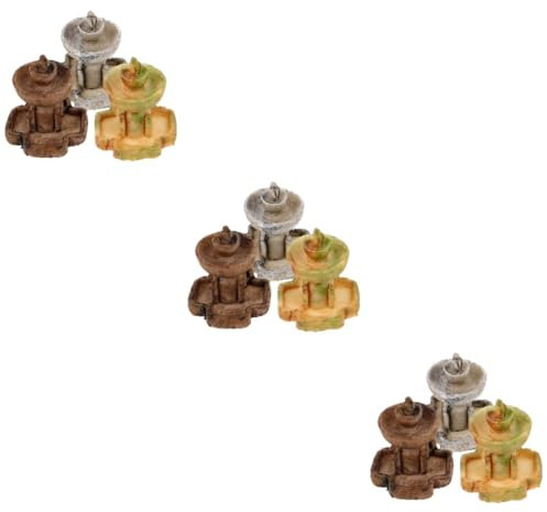 INOOMP 9 Pezzi Micro Fontana Paesaggistica Fontana Finta Paesaggio Fontana In Miniatura Ornamento Accessori Da Giardino Fontana In Miniatura Decorazione Fontana Paesaggistica Esterna